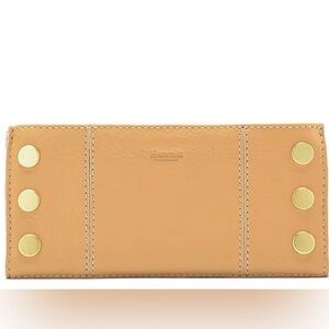 Hammitt
110 North Pebble Leather Gold Studded Checkbook Wallet.New